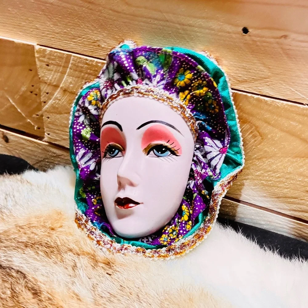 Decorative mask art ceramic wall decor vintage - Picture 4 of 6